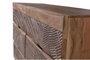 Giner y Colomer Cómoda de Acacia con Patas Metálicas, 6 Cajones, Natural, 86x125x40 cm